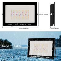 Lámpara De Inundación LED Ultrafina 100W Con Control Remoto IP66 Impermeable Para Exterior Iluminación De Jardín Y Pared - details 4