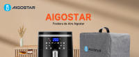 AIGOSTAR Freidora de Aire sin Aceite con Tapa Antipolvo - Pantalla LED Táctil, Gran Capacidad de 7L, Libro de Recetas Incluido, Cesta Antiadherente, Temporizador, 1900W,Negro. - details 0