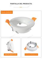 Spotlight LED MR16 Anti-fulgor Instalación En Foso Material De Aluminio Blanco GU10 Integrado Luz LED Eficiente Para Dormitorio - details 7