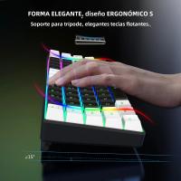 Teclado De Juego 68 Teclas Con Retroiluminación RGB Negro Y Blanco Para Portátiles Y Computadoras USB Cableado Portátil - details 3