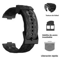Correa De Deporte De Silicona Suave De Dos Tonos Para Huawei Watch Fit 3 Con Patrón De Fútbol Tamaño 20cm Unisex - details 1