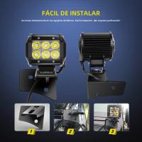 2PCS Soportes De Montaje Para Faros De Niebla LED Y Luz De Trabajo En A-Pilar Para Parabrisas Para Jeep Wrangler 2007-2017 Accesorios Universales De Coche Material ABS Negro - details 5