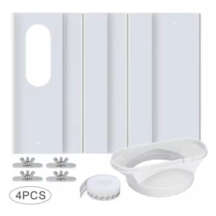CA Juego de 4 placas orientables para kit de ventana, utilizadas para el montaje de aires acondicionados con tubo de escape de 13 cm de diámetro.-DPZO - 1