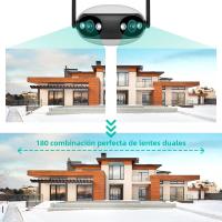 Cámara IP WIFI 4K 8MP Doble Lente Ángulo Amplio De 180° Visonera Nocturna CCTV Seguridad Exterior Protección Cámara De Vigilancia - details 5