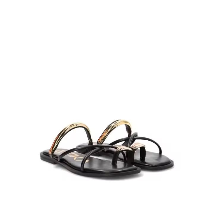 Sandalia Etika - Mujer - Suela Plana - Modelo 10173 - Color Negro - 1