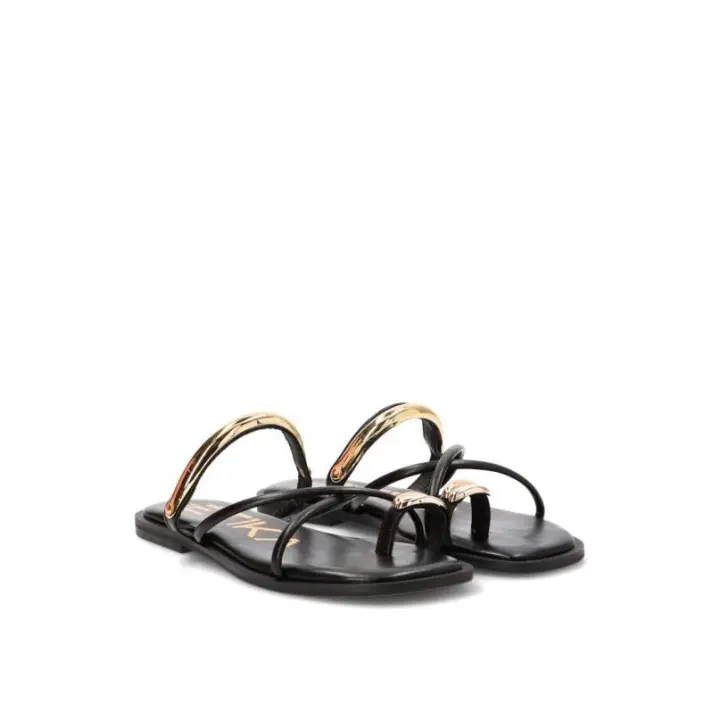 Sandalia Etika - Mujer - Suela Plana - Modelo 10173 - Color Negro - 1