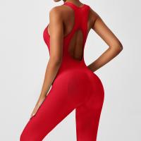 Conjunto De Yoga Para Mujer Moda Color Sólido Cuello Redondo Ajustado Fitness Ropa Deportiva Overoles De Gimnasio Sexy Ropa De Yoga - details 21