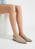 Calzados soraia, Zapatos Planos Destalonados Punta Fina Mujer, Mules Efecto Ante con Correa Hebilla Ajustable, Bailarinas Elegantes Casual Oficina Verano, Sandalias Cerradas Cómodas casual Hebilla Oficina - details 14