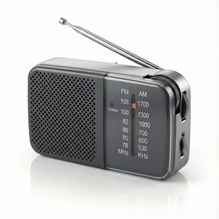 SODANY Radio Portátil Pequeña AM FM a Pilas, Transistor de Bolsillo con Altavoz y Jack Auriculares para Mayores TS-1308 - 1