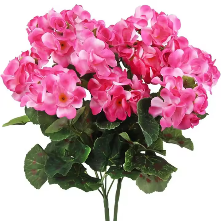 Plantas Artificiales Silken Begonia Para Bodas Decoración De Hogar Y Navidad Regalo DIY De Flores Silken En Vaso Para Ventanas Y Paredes - 1