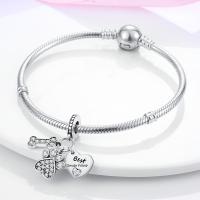 Pulsera Ajustable De Encanto De Conejo Original Plata Esmaltada Para Mujer Joyería De Moda Hecha a Mano Con Cuentas De Zirconia - details 2