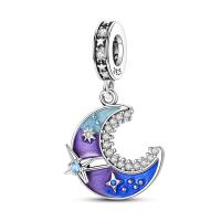 Encantos Originales De Plata 925 Para DIY Pulsera Y Collar Joyería Para Mujer Con Deseño De Sol Y Luna Joyas Delicadas - details 47