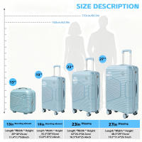 S7 STAR Conjunto de Maletas de Viaje Elegantes: Carcasa Ligera de PP, Cerradura Numérica, 4 Ruedas Giratorias 360°, Asa Telescópica de Aluminio Juego de Maletas Set Trolley Maleta Cabina,Juego de 4 Maletas Trolley Maleta,Maleta Grande 23 Kilos - details 1