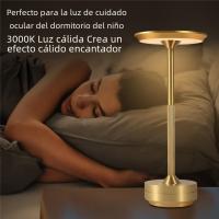 Lámpara De Escritorio LED Recargable Impermeable De Aleación De Aluminio Con Iluminación Para Lectura Y Camping Estilo Moderno Metal Negro - details 1