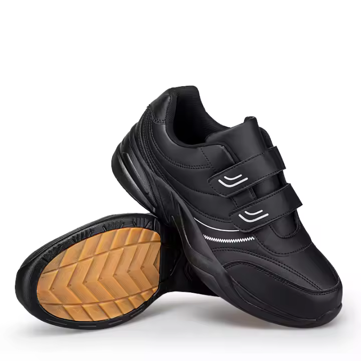 Zapatillas De Deporte Casuales Para Hombre Cuero Ajustable Con Hebilla Y Cierre Blanco Zapatillas Deportivas Masculinas Tenis - 1