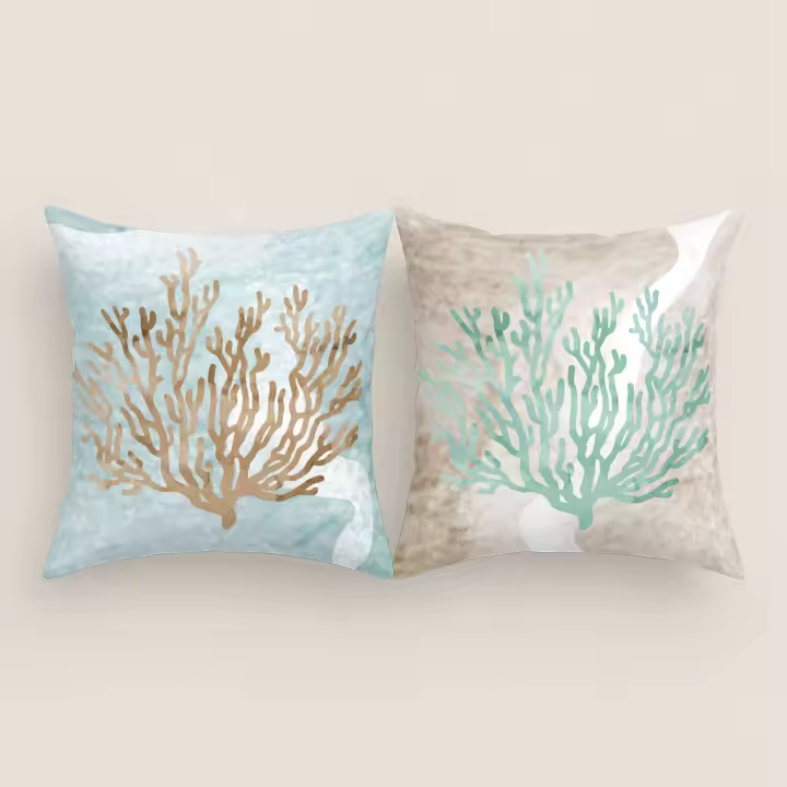 ICEHOME - Funda de Cojín Estampada - 100% Algodón Extrasuave - Medida 60x60 cm - Funda Cojín Cuadrado Sin Relleno y Con Cremallera - Fabricado en España - 1
