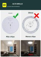Lámpara De Techo Redonda LED Moderna Para Sala De Estar Dormitorio Cocina Balcón Corredor Iluminación Eficaz Y Duradera - details 4