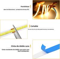 Tira De Luces LED USB 1M-5M 5V 320LEDs/M Sensor Táctil COB Luz Dimmable DIY Para TV Espejo Iluminación Nocturna Cocina Habitación - details 1