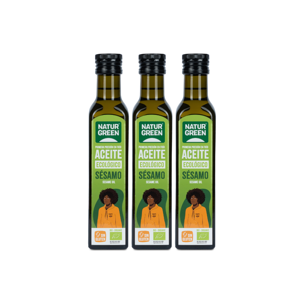 Pack 3x Aceite de sésamo 250ml NaturGreen