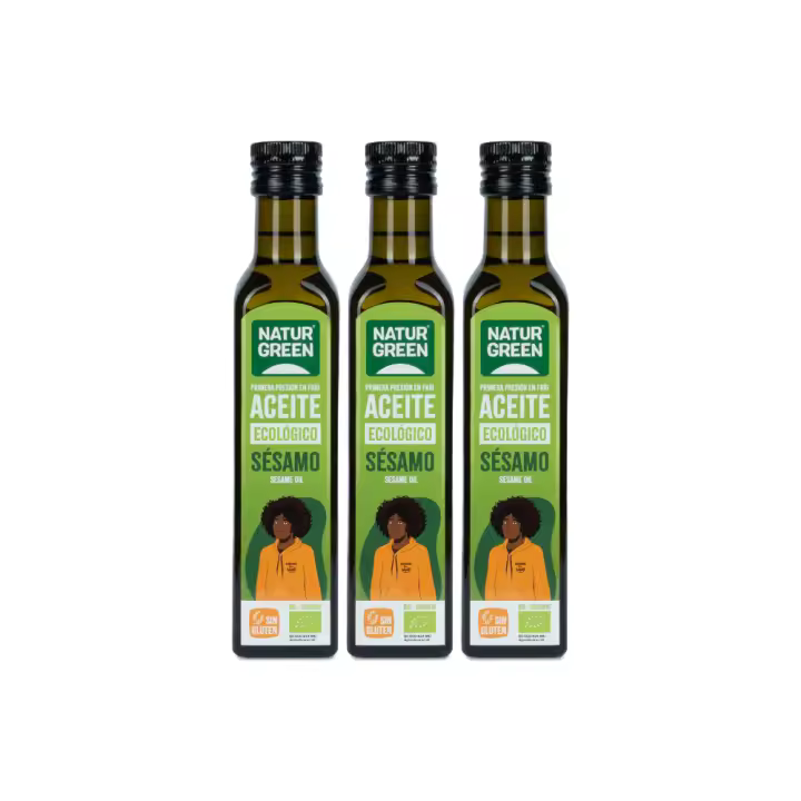 Pack 3x Aceite de sésamo 250ml NaturGreen - 1