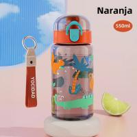 Botella De Agua Reutilizable De 18.6 Oz Con Dibujos Animados Y Correa Para Niños Bolsa De Viaje Resistente Al Desbordamiento Para Exteriores Y Escuela - details 8