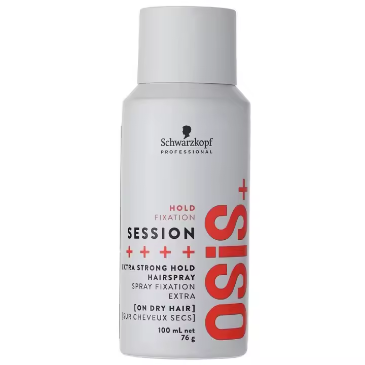 Schwarzkopf Professional OSiS Session Extra Strong Hold Hairspray 100 Ml. / Laca Profesional de Fijación Extra Fuerte / Estilos Resistentes al Viento, Brillo y Control Duradero / Para Todo Tipo de Cabello. - 1
