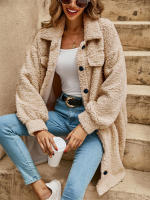 Nueva Chaqueta Larga De Mujer Para Invierno Estilo Casual Sólido Cremallera Simple Talla Grande Abierta Comodidad Poliéster Spandex - details 8