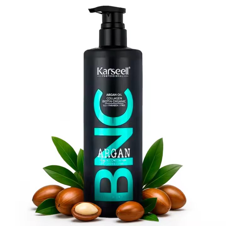 KARSEELL - Acondicionador Aceite de Argán Vitamina E Ácidos Grasos Libre de Sulfatos Siliconas y Parabenos Hidrata el Cabello Brillo Suavidad Protege el Cabello con Color Cabello Seco y Dañado Antiencrespamiento - 500 ml. - 1