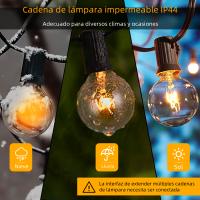 Cadena De Luces Para Patio 50Ft Conectable 220V E12 G40 Decoración Para Jardín Porche Balcón Fiesta Luz De Garland Exterior - details 4
