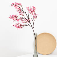 2PCS Flores Artificiales De Algodón De Bebé Larga Para Decoración De Navidad Casa Boda Fiesta Fake Flowers Para Vaso - details 0