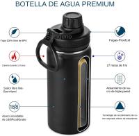 Botella Deportiva Aislada 1000ml 32 Oz De Acero Inoxidable Con Tapa De Boquilla Sellada Y Doble Capa De Vacío Para Beber Agua - details 1
