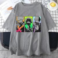Camiseta Gráfica De Técnica Casual Para Jóvenes Con Estampado De Personajes De Anime Deku Bakugou Katsuki Todoroki Shoto Cuello Redondo Manga Corta Unisex - details 8