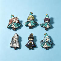 6Pcs Pin De Enamel Con Sombrero De Bruja De Anime Broche Colección De Chibi Lindo Para Mochilas Estilo Japonés Material Metal - details 4