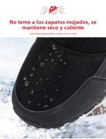Botas De Invierno Para Hombre Talla Grande Con Plush Cálido Botas De Rodilla Alta Cómodas Para Exterior Zapatos De Invierno Con Cierre De Cremallera - details 8