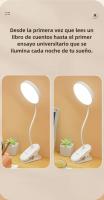 Lámpara De Mesa LED Recargable USB Con Abrazadera Plegable Luz Nocturna Táctil De 3 Modos Con Protección Ocular Para Estudio - details 2
