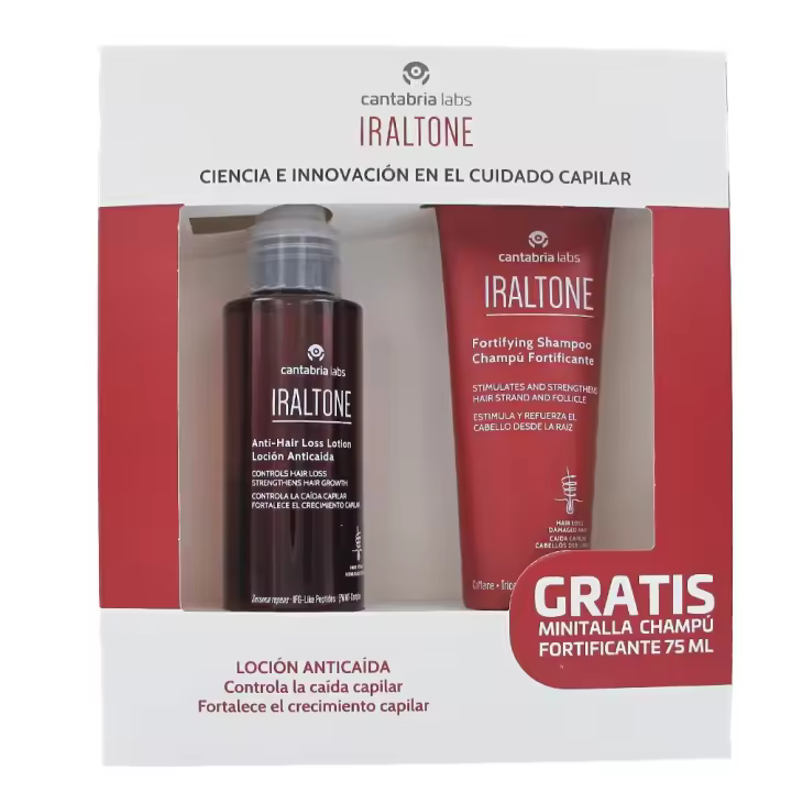 Cantabria Labs Iraltone locion anticaida 100ml + Iraltone champu 75ml - 1