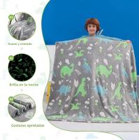 Manta De Terciopelo Para Noche Unicornio Dinosaurio Halloween Fútbol Cálida Suave Suave Anti-pelusa Para Niños - details 9