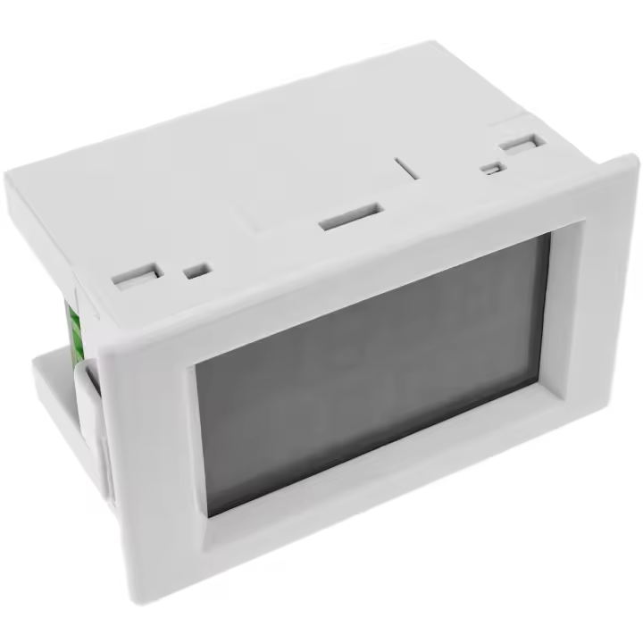Visor LCD de 3 dígitos y con voltímetro 0-600V 220VAC para panel blanco - BeMatik - 1