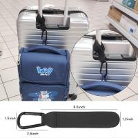 Set van 2 kinderwagenhaken, compatibel met karabijnhaken voor kinderwagens, universeel type, geschikt voor het ophangen van luiertassen, handtassen, boodschappentassen, enz., zodat u uw handen vrij hebt, Zwart-1. - details 4