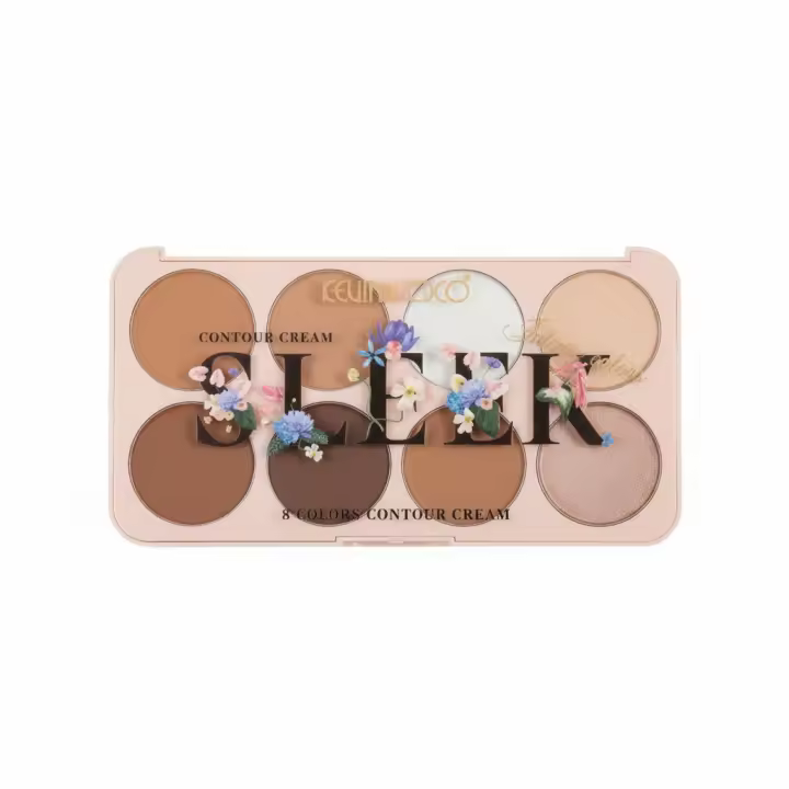 Paleta Contorno en Crema Look Look Cosmetics 8 Colors. Contouring facial en textura cremosa con 8 tonos para definir, iluminar y esculpir el rostro. Fácil de difuminar y modular. 🚚 Envíos a Envios España 24/48 horas. - 1