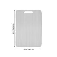 Tabla De Corte De Acero Inoxidable De Grado Alimenticio Doble Cara Rectangular Bloque De Picar Frutas Y Carne Soporte Ecológico - details 12