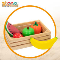 WOOMAX - Set 2 cajas con comida, de madera, contiene 13 piezas, mulso de pollo, pescado, salchicha, gamba, hamburguesa, filete, juguete infantil, educativo, +24 meses - details 2