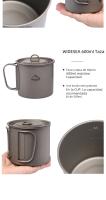 Widesea Taza De Camping De Titanio Para Acampar Y Picnic Utensilios De Cocina Al Aire Libre Equipamiento De Cocina Para Viajes Y Senderismo - details 8