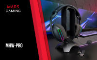 Mars Gaming MHW-PRO, Auriculares Gaming Inalámbricos ARGB Flow, Sonido 3D Envolvente 7.1, Bluetooth 5.3 + 2.4GHz + Jack 3.5mm, Diseño Ergonómico Ultraligero, Micrófono Dual, Multiplataforma, Cascos PC Negros o Blancos - details 0