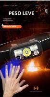 Linterna Frontal LED Recargable Mini Con Sensor Torch De Mano Para Camping Y Búsquedas Luz De Cabecera Potente Y USB - details 3