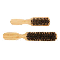 Cepillo De Limpieza Para Barba Con Mango De Madera Y Pelo De Cebo Anti Estático Herramienta De Peinado Para Hombres Cepillo De Afeitar Para Peluquero - details 2