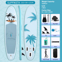 FunWater 335*84*15cm Máx. 165 KG Tabla Paddle Surf Hinchable de Remo Inflable de pie, con Todos los Accesorios de Sup Adecuado para Todos los Niveles, Incluidas Las Bombas de Doble acción - details 1