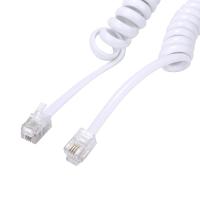Cable De Teléfono RJ9 4P4C De 8 Pies Con Desenredador Rotativo De 360 Grados Adaptador De Cable Para Teléfono Fijo - details 2