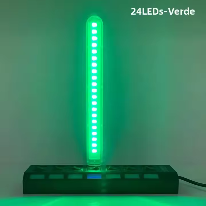 Luz Nocturna LED DC5V USB Con 24 Luces De Colores Rojo Amarillo Blanco Azul Verde Morado Rosa Para Decoración De Dormitorio EU US Plug - 1