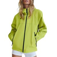 Chaqueta De Cierre Para Mujer Casual Con Capucha Color Sólido Transpirable Impermeable Y Antigolpes Para Camping Y Escalada Al Aire Libre - details 101